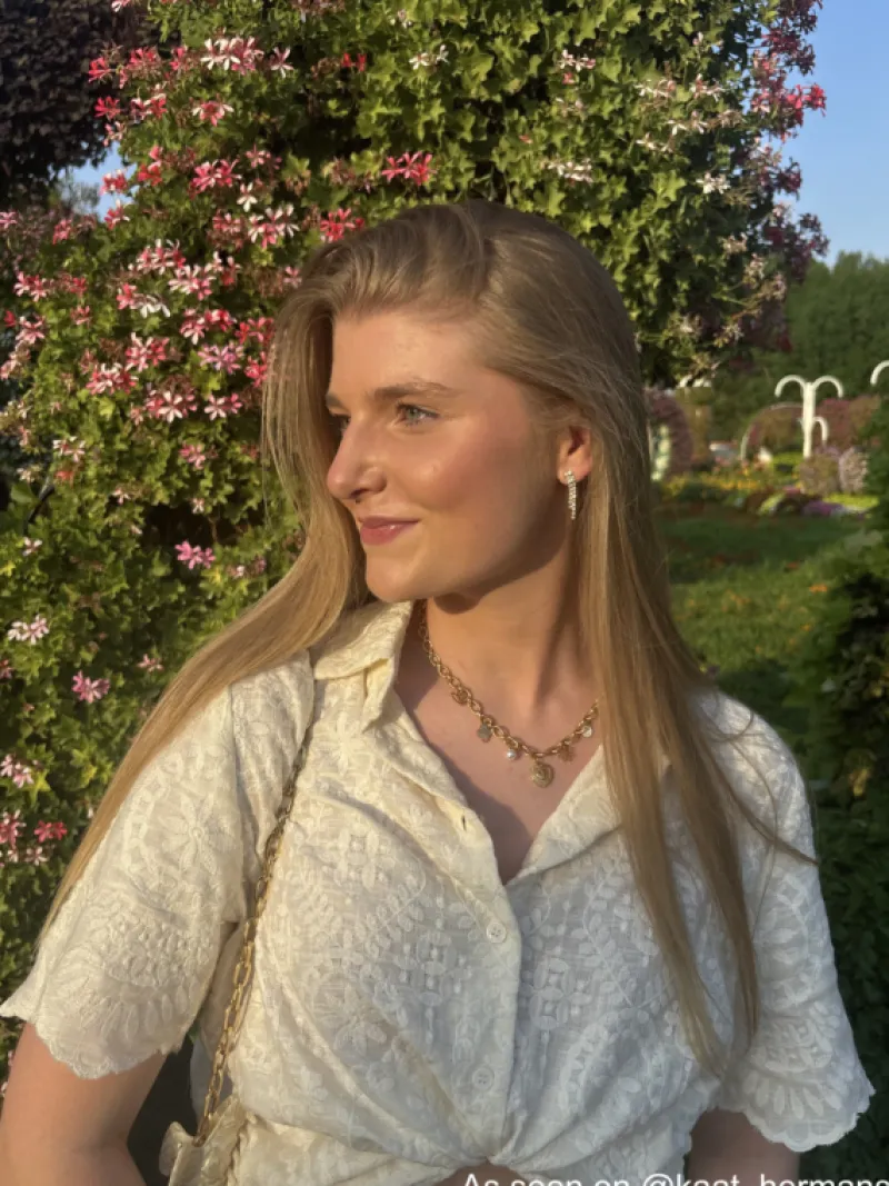 Finaste Double tennis earrings goldplated Outlet