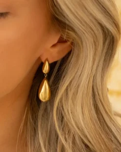 Finaste Druppel oorhangers kleur goud Hot