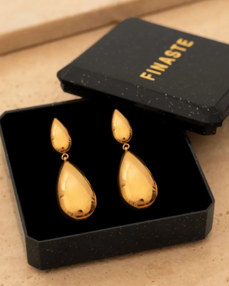 Finaste Druppel oorhangers kleur goud Hot