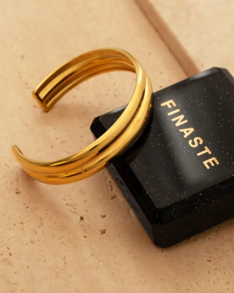 Finaste Dubbele bangle goudkleurig Sale
