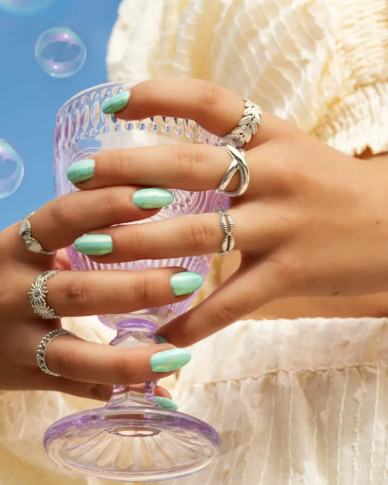 Finaste Dubbele ring chain & dots Outlet