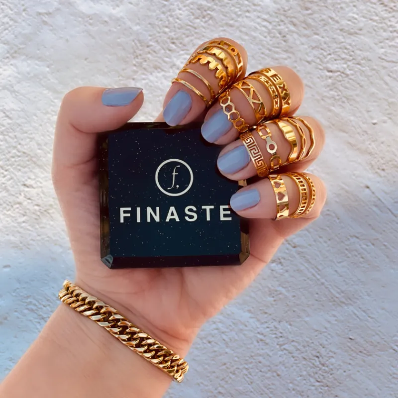 Finaste Dubbele Ring Verstelbaar Goud Kleurig Hot