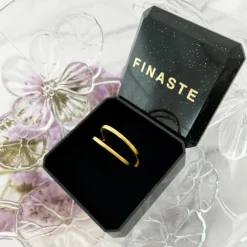 Finaste Dubbele Ring Verstelbaar Goud Kleurig Hot
