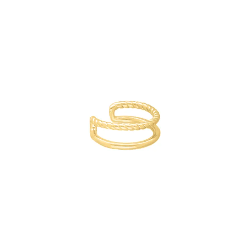 Finaste Ear cuff dubbel goudkleurig Outlet