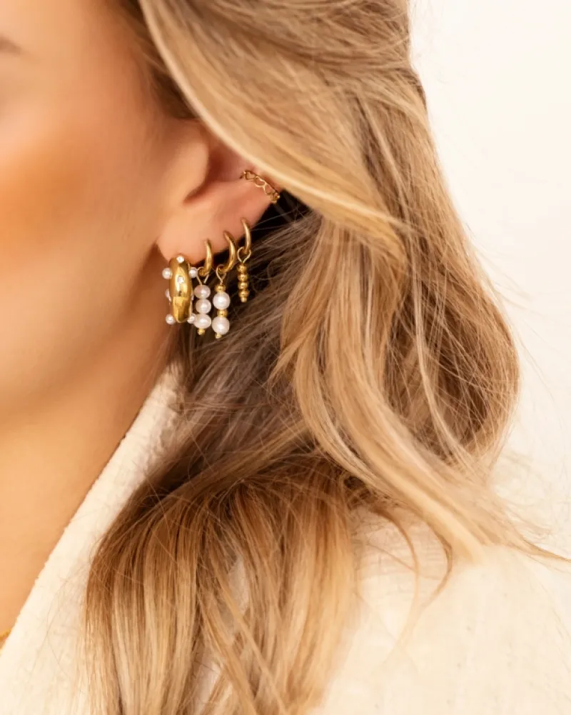 Finaste Ear cuff hartjes goudkleurig Best