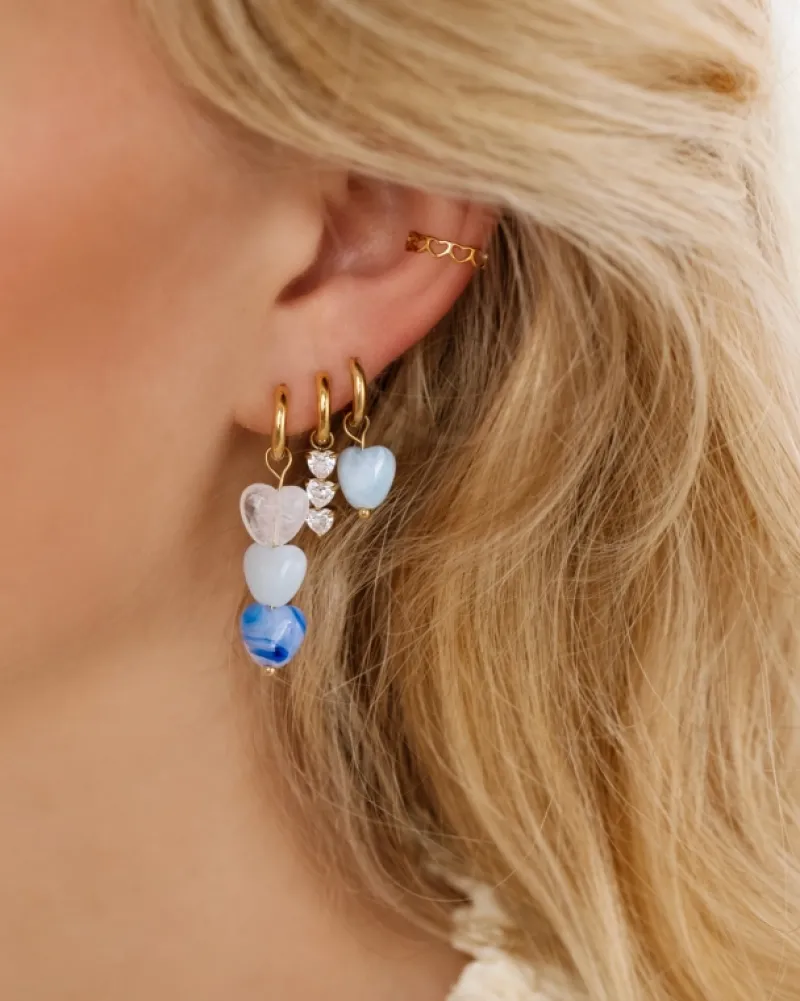 Finaste Ear cuff hartjes goudkleurig Best