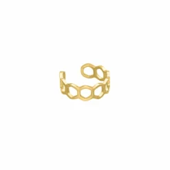 Finaste Ear cuff hexagon goud kleurig Online