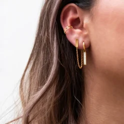 Finaste Ear cuff hexagon goud kleurig Online