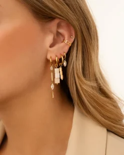 Finaste Ear cuff hexagon goud kleurig Online