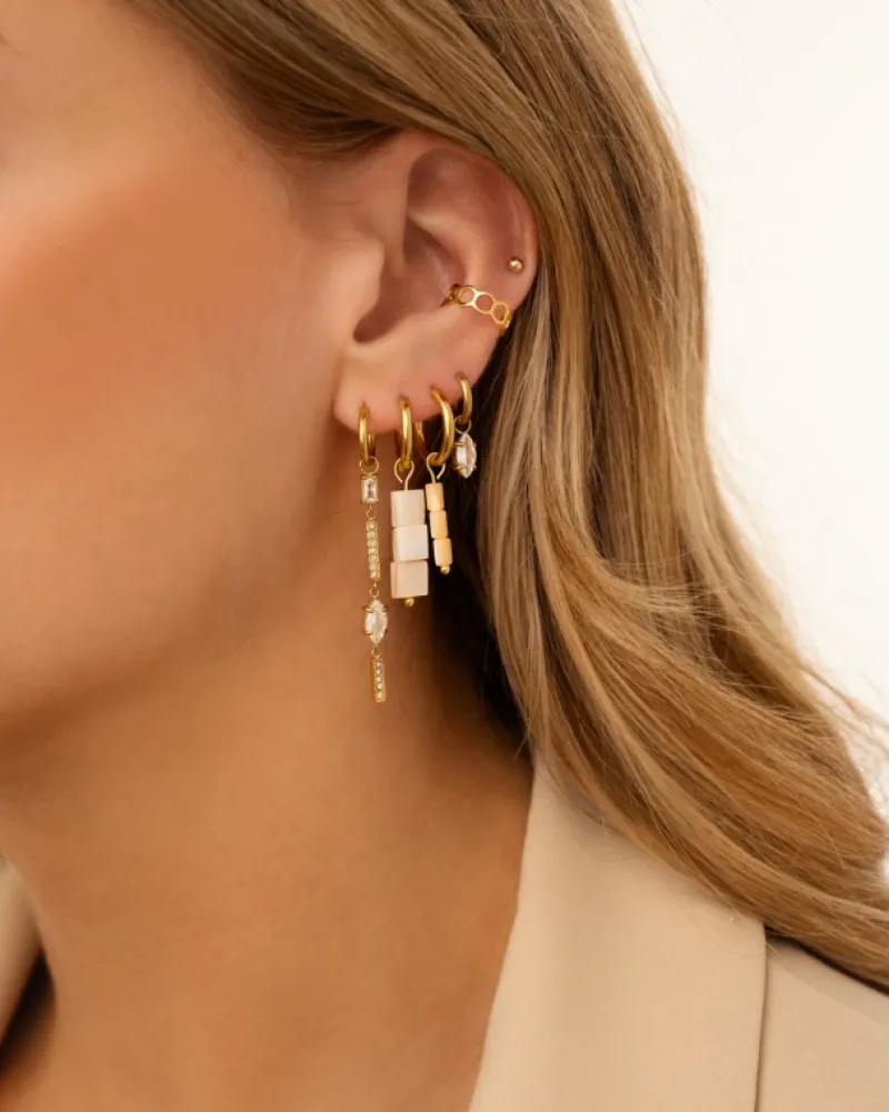 Finaste Ear cuff hexagon goud kleurig Online