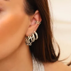 Finaste Ear cuff ruitjes Hot