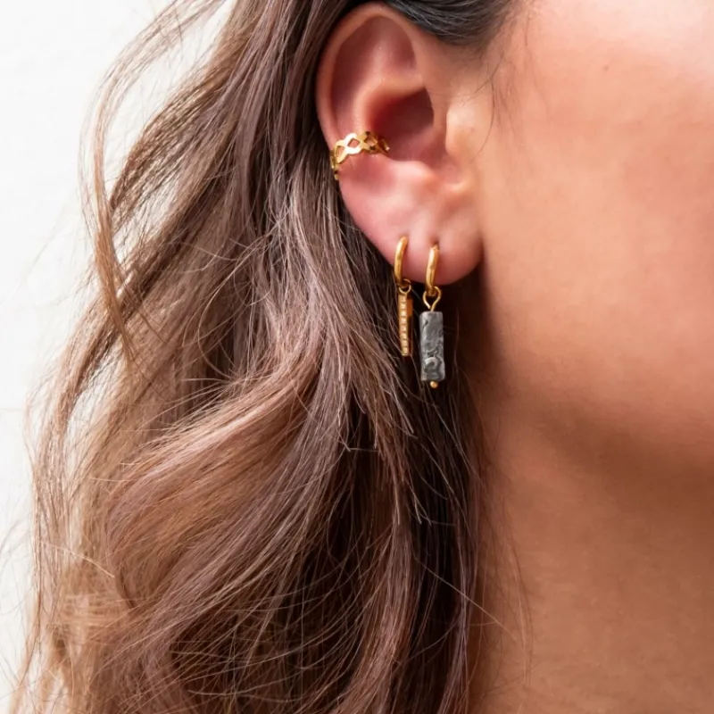Finaste Ear cuff ruitjes goud kleurig Hot