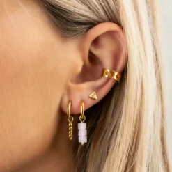 Finaste Ear cuff ruitjes goud kleurig Hot