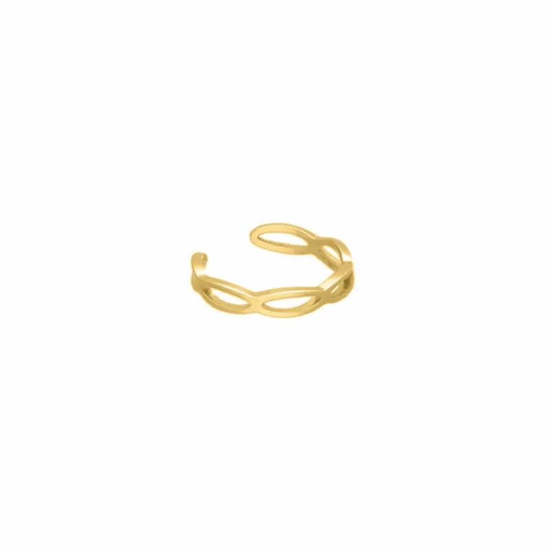 Finaste Ear cuff schakels kleur goud Outlet
