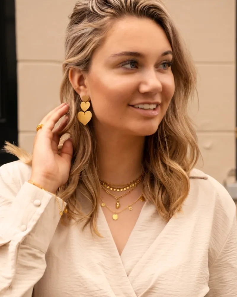 Finaste Ear cuff schakels kleur goud Outlet
