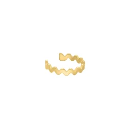 Finaste Ear cuff zigzag goudkleurig Fashion