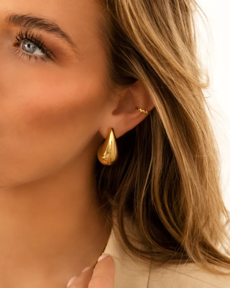 Finaste Ear cuff zigzag goudkleurig Fashion