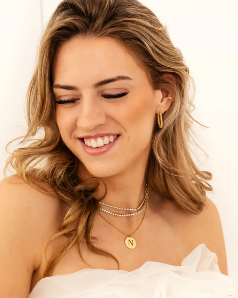 Finaste Ear cuff zigzag goudkleurig Fashion