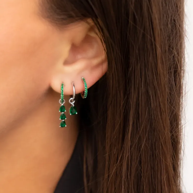 Finaste Earrings emerald drop Sale