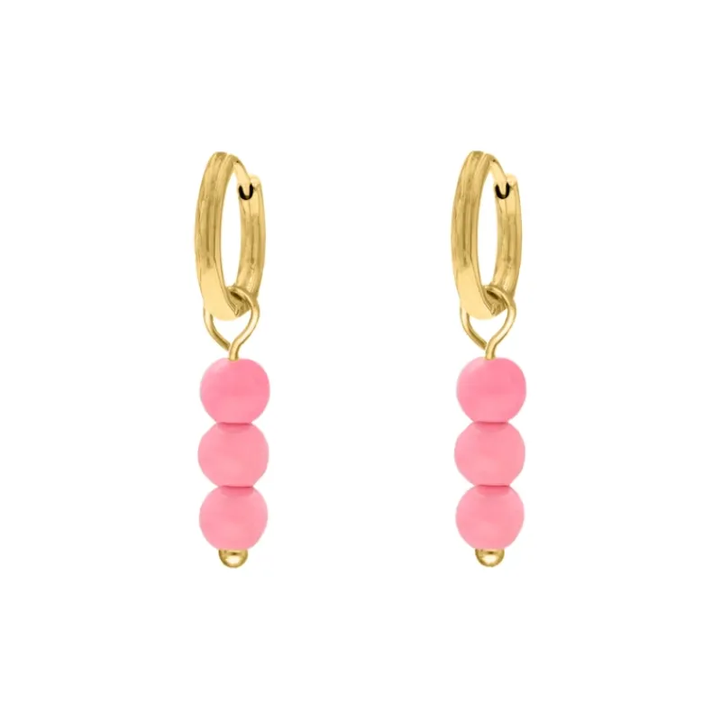 Finaste Earrings hot pink goldplated Discount
