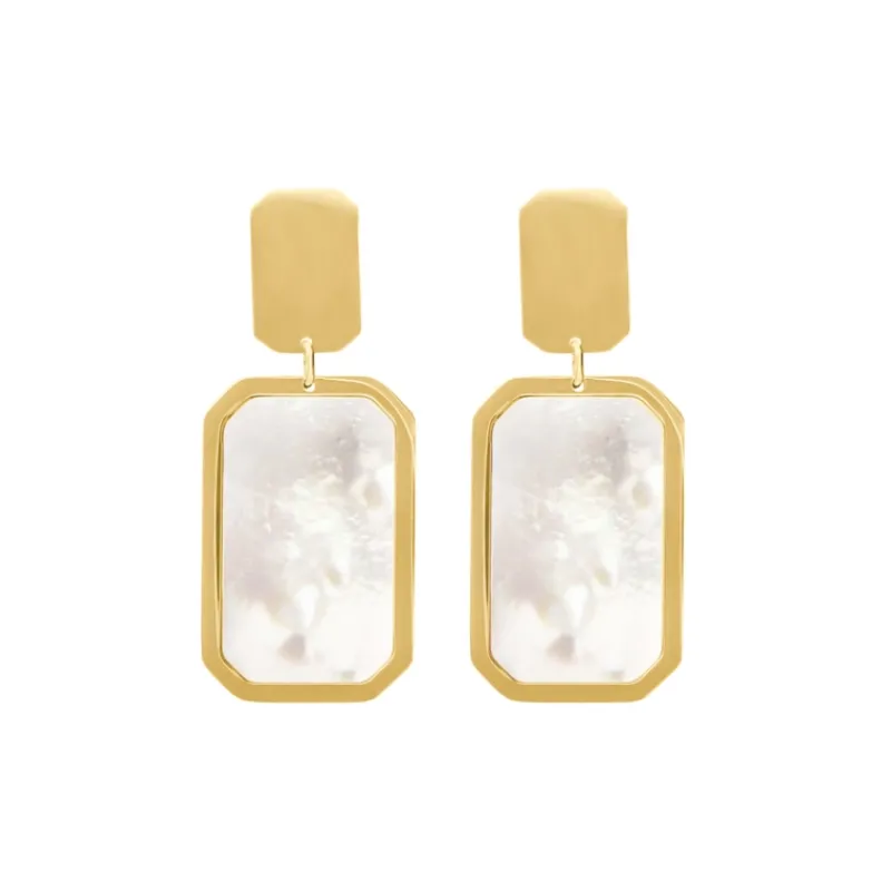 Finaste Earrings luxury rectangle goldplated Online