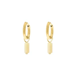 Finaste Earrings nude stone goldplated Hot