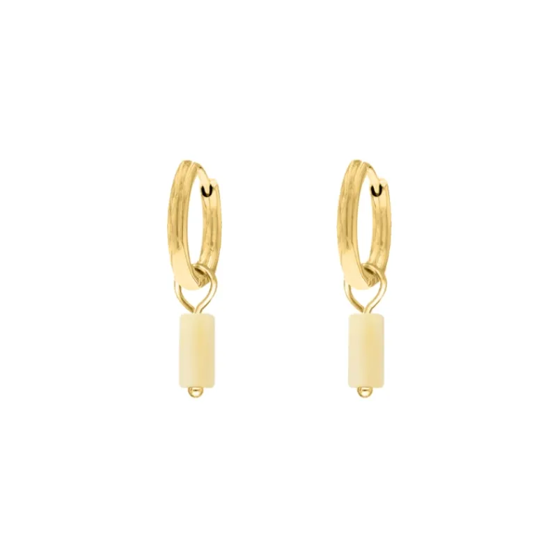 Finaste Earrings nude stone goldplated Hot