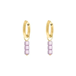 Finaste Earrings purple stones goldplated Sale
