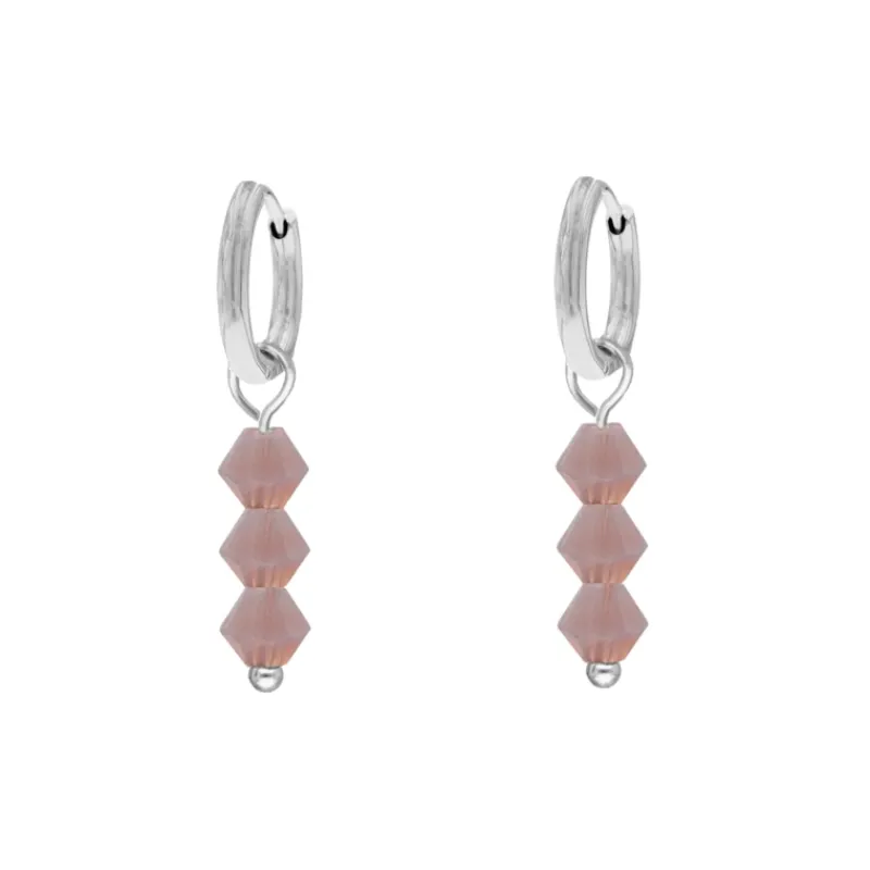 Finaste Earrings triple lila beads Online