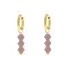 Finaste Earrings triple lila beads goldplated Clearance