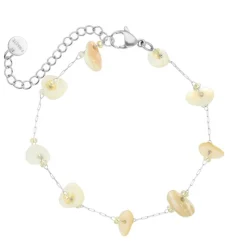 Finaste Enkelbandje beige steentjes Sale