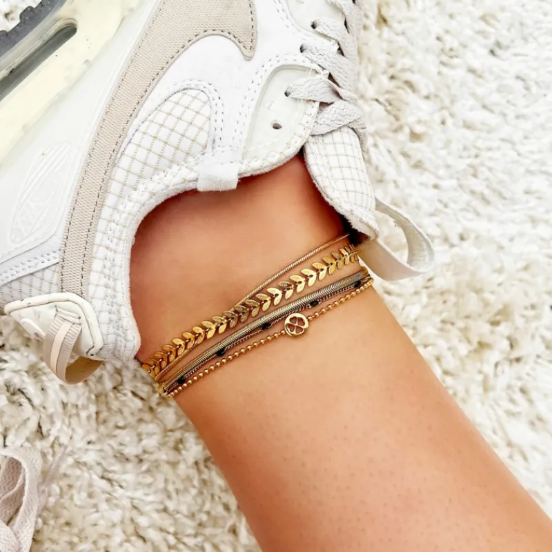 Finaste Enkelbandje Lucky Charm Goudkleurig Online