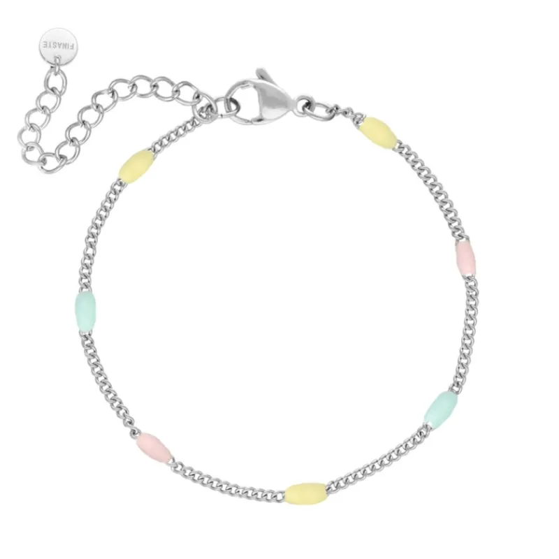 Finaste Enkelbandje met bolletjes pastel New