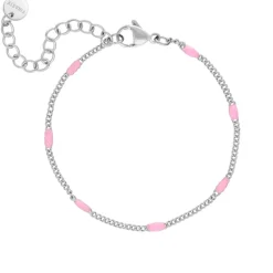 Finaste Enkelbandje Met Roze Bolletjes Outlet