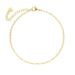 Finaste Enkelbandje Minimalistische Chains Goudkleurig Fashion
