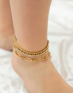 Finaste Enkelbandje musthave chain kleur goud Outlet