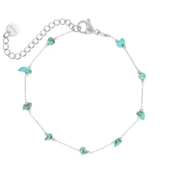 Finaste Enkelbandje turquoise steentjes Hot