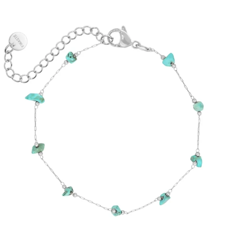 Finaste Enkelbandje turquoise steentjes Hot