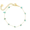 Finaste Enkelbandje turquoise steentjes goudkleurig Online