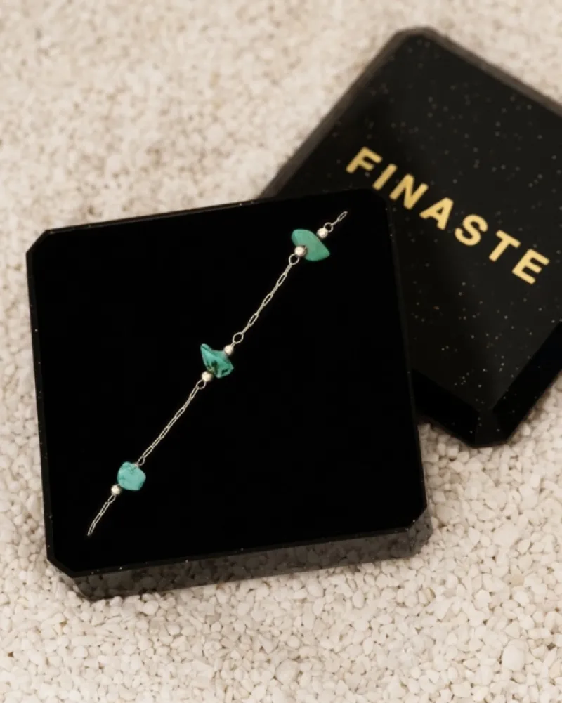 Finaste Enkelbandje turquoise steentjes Hot
