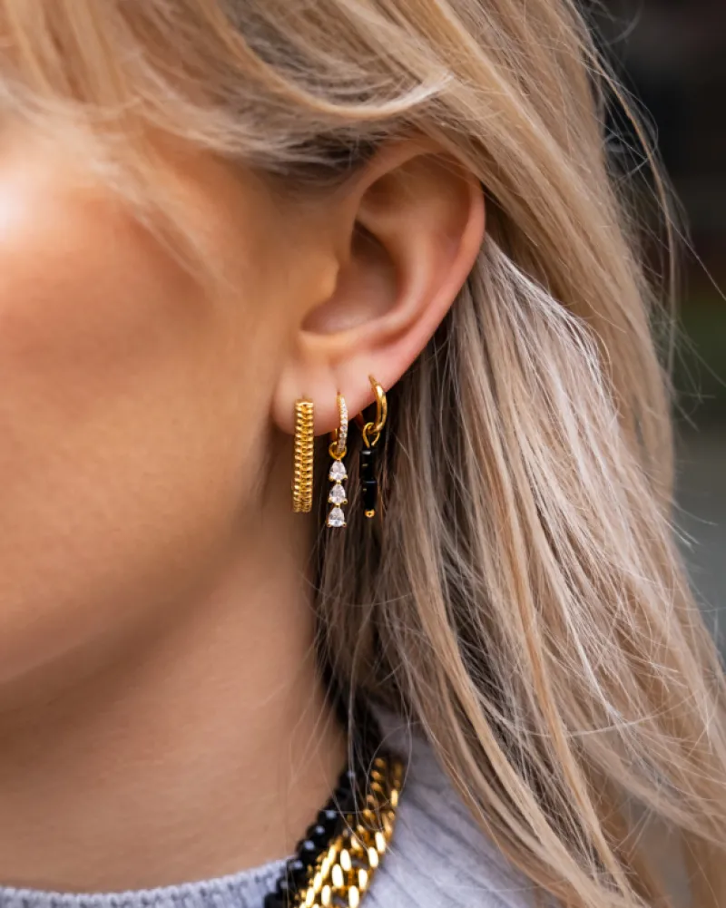 Finaste Exclusive crystal drop earrings goldplated Discount