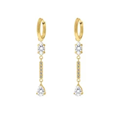 Finaste Exclusive crystal drops earrings goldplated Online