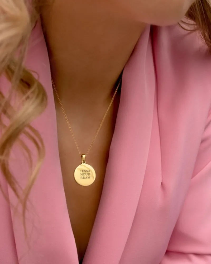 Finaste Familie naamketting goud kleurig Clearance