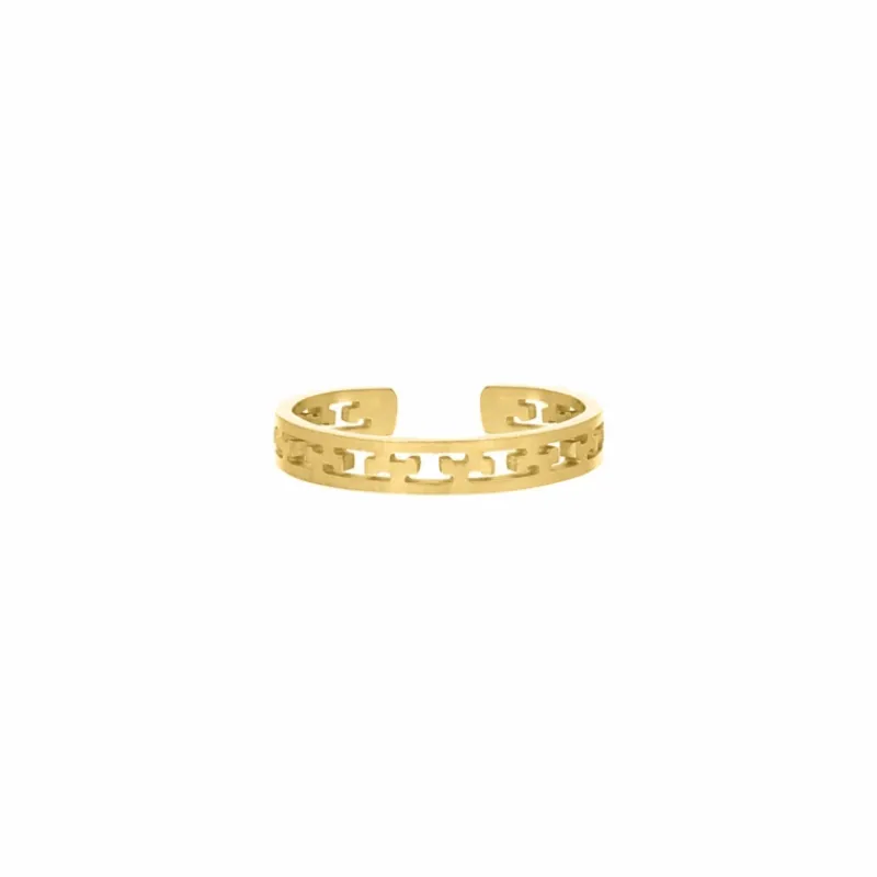 Finaste Fijne ring verstelbaar gold plated Outlet