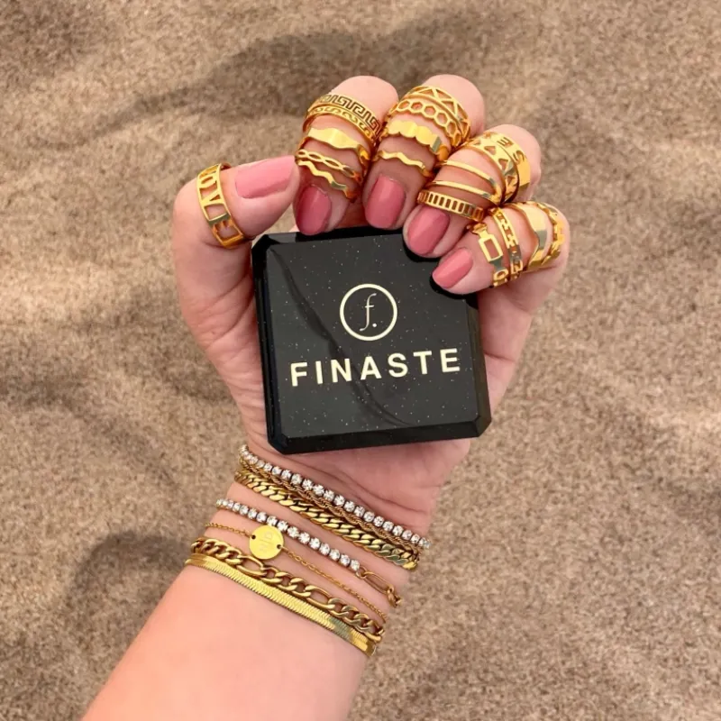 Finaste Fijne ring verstelbaar gold plated Outlet