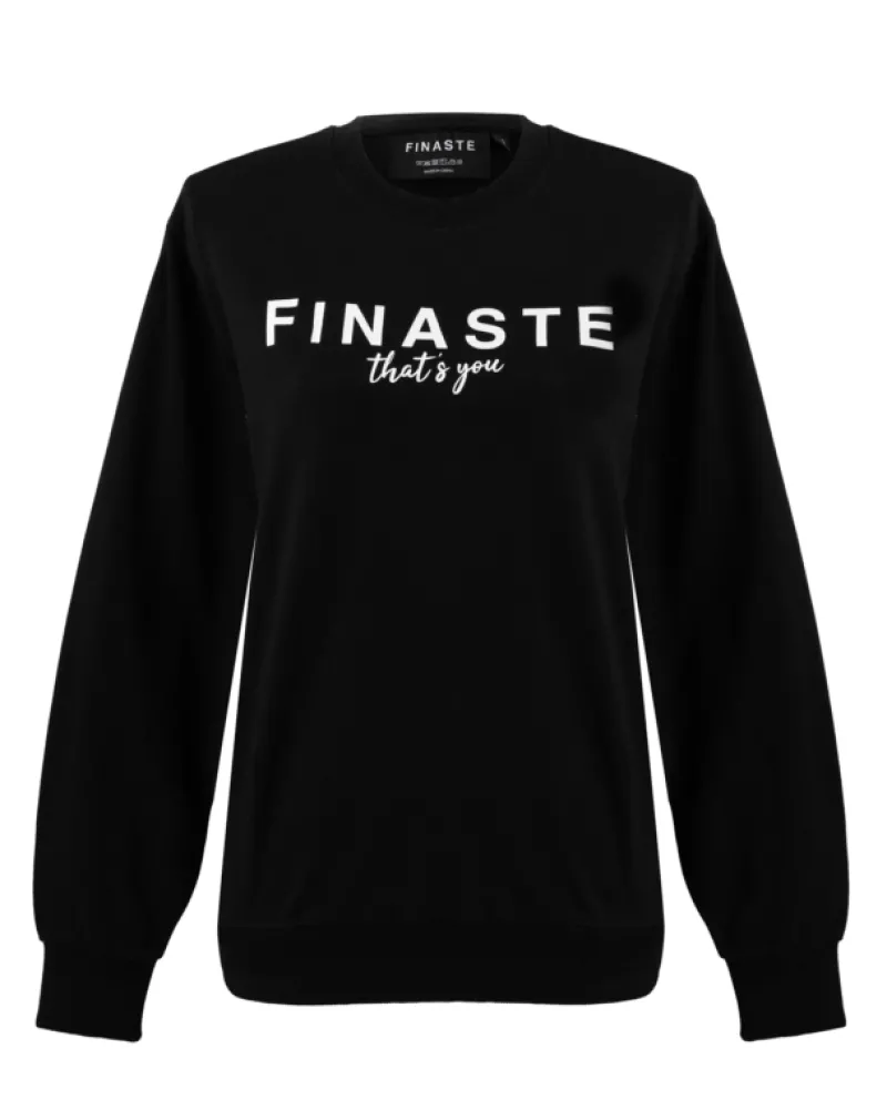 Finaste brand sweater zwart Discount