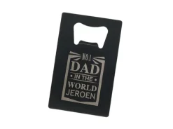 Finaste Flesopener met naam zwart - number 1 dad Fashion