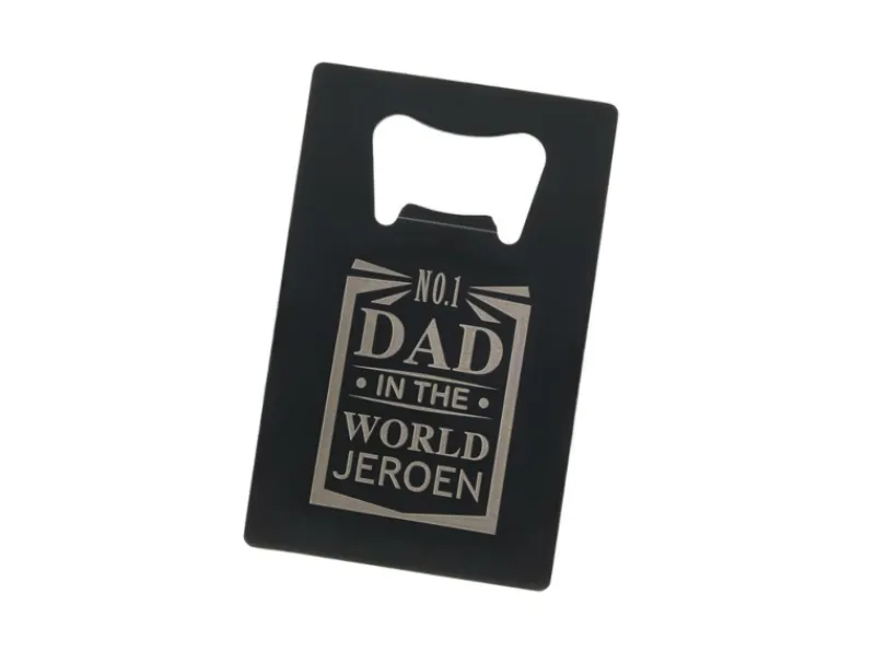 Finaste Flesopener met naam zwart - number 1 dad Fashion