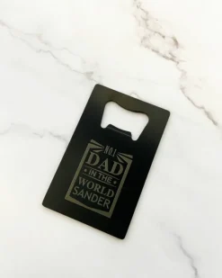 Finaste Flesopener met naam zwart - number 1 dad Fashion