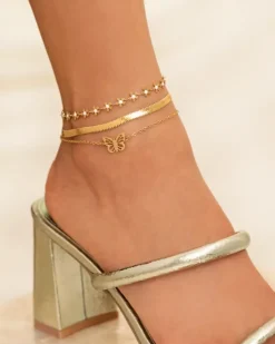 Finaste Flower anklet goudkleurig Fashion